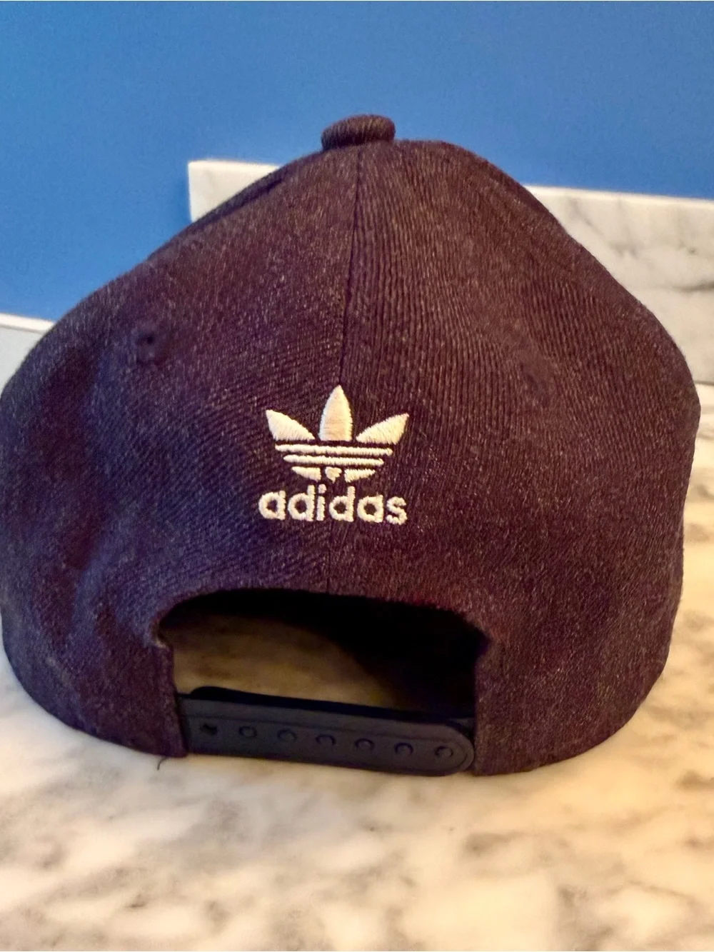 Adidas Originals Trefoil Hat Mens Icon Snapback 2.0 Black Red Letters Logo Wool